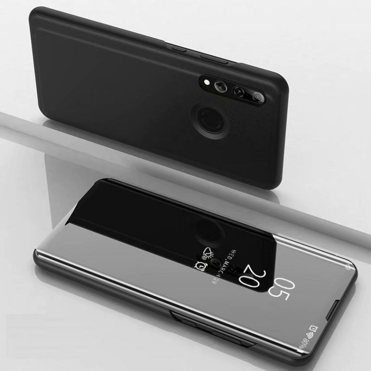 Electroplating Mirror Horizontal Flip Leather Case for Huawei P Smrt Z with Holder