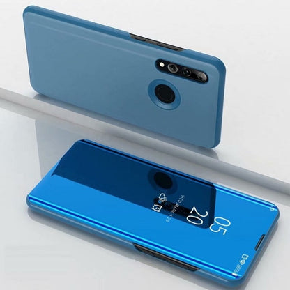 Electroplating Mirror Horizontal Flip Leather Case for Huawei P Smrt Z with Holder