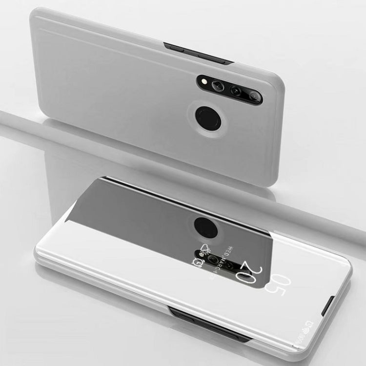 Electroplating Mirror Horizontal Flip Leather Case for Huawei P Smrt Z with Holder