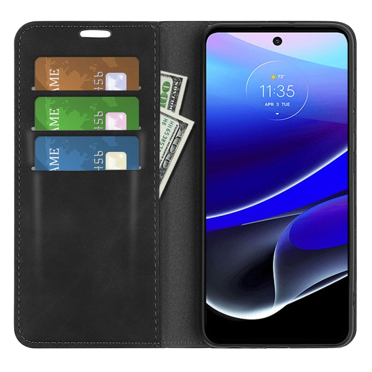 Black leather folio wallet phone case with card slots and fold-out cover
