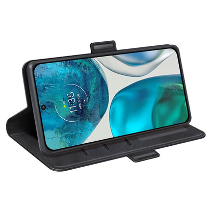Black horizontal flip leather phone case with stand, phone in landscape view
