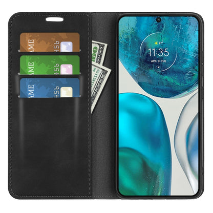 Black leather-style flip case with card slots and stand for viewing