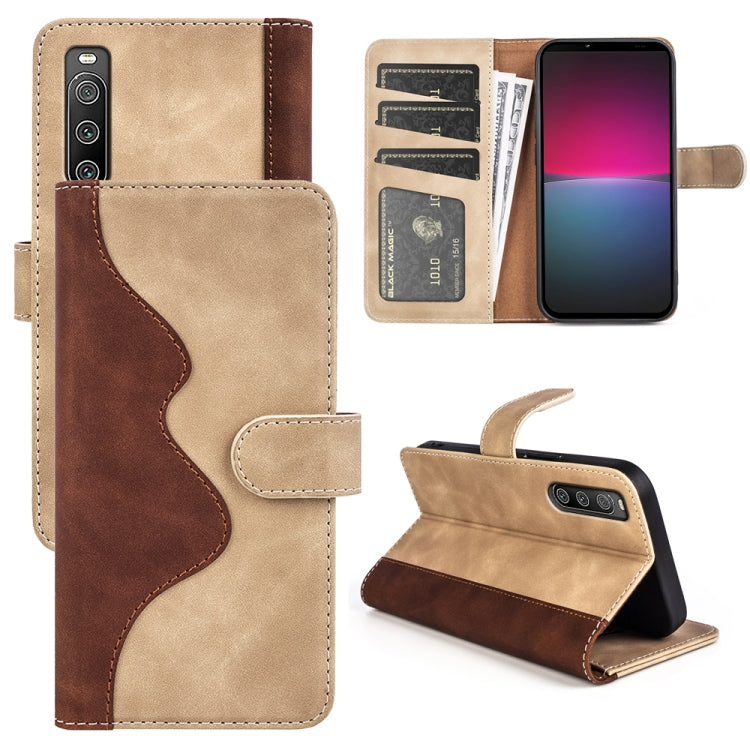 Stitching Horizontal Flip Leather Phone Case, For Sony Xperia 1 IV, For Sony Xperia 10 IV
