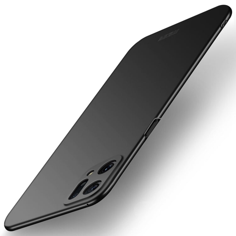 MOFI frosted ultra-thin PC phone case, black, with camera cutouts