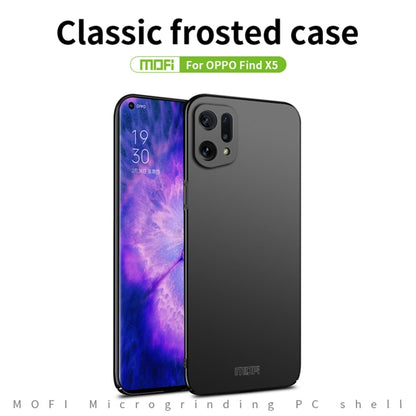 MOFI frosted PC phone case, matte dark gray, front and back with camera openings