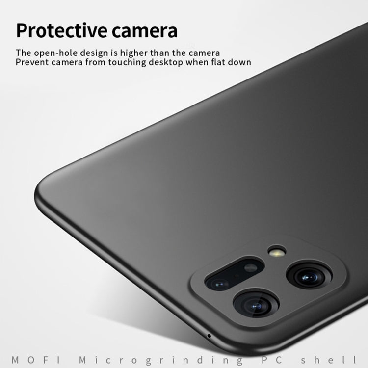 MOFI frosted PC phone case, dark gray, protective corner with camera cutout