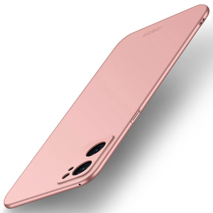 Frosted ultra-thin phone case, rose pink with camera cutouts and charging port opening