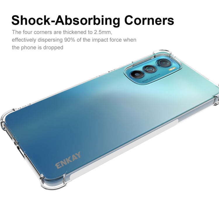 ENKAY Clear TPU Shockproof Phone Case, For Motorola Edge 30, For Motorola Moto G52