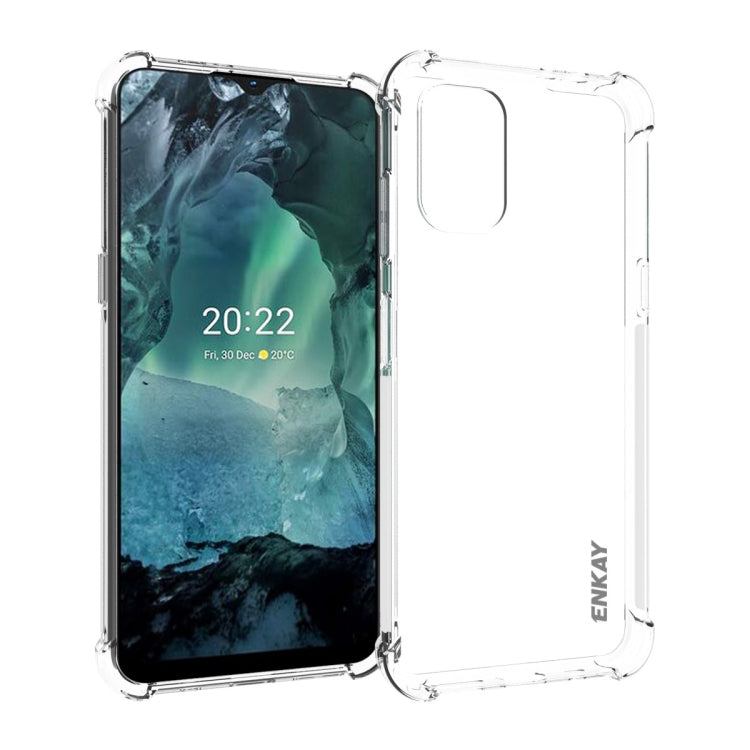 Clear TPU shockproof phone case with raised edges and open button cutouts