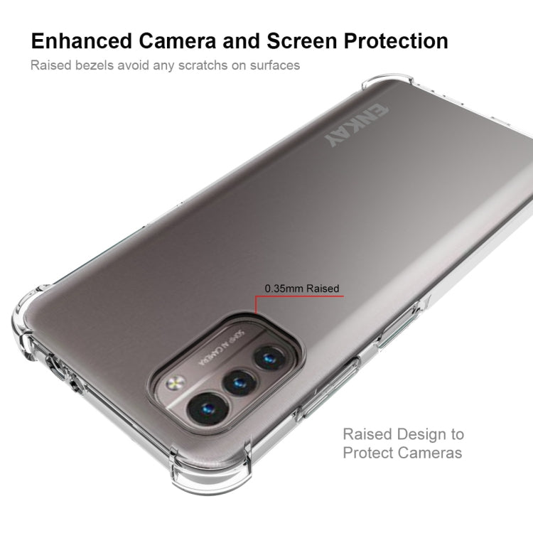 Clear TPU case with raised camera and screen bezel for scratch protection