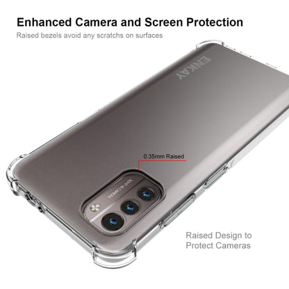 Clear TPU case with raised camera and screen bezel for scratch protection