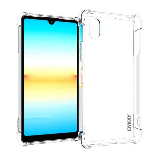 Clear TPU shockproof phone case with cutouts for camera and side buttons