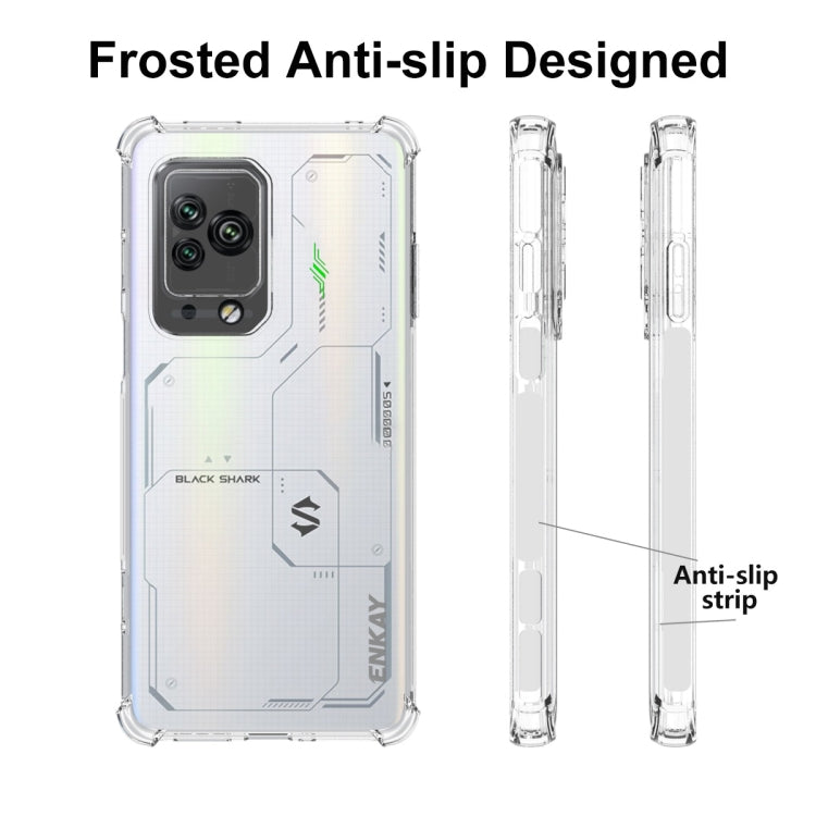 Clear TPU phone case with frosted anti-slip back and shockproof bumper rails