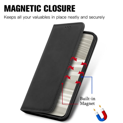 Magnetic leather phone wallet case, black, magnetic closure with built-in magnet