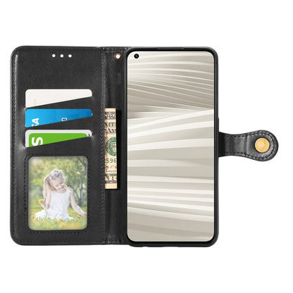 Retro Solid Color Buckle Leather Phone Case, For OPPO Realme GT2 Pro, For vivo Y55 5G