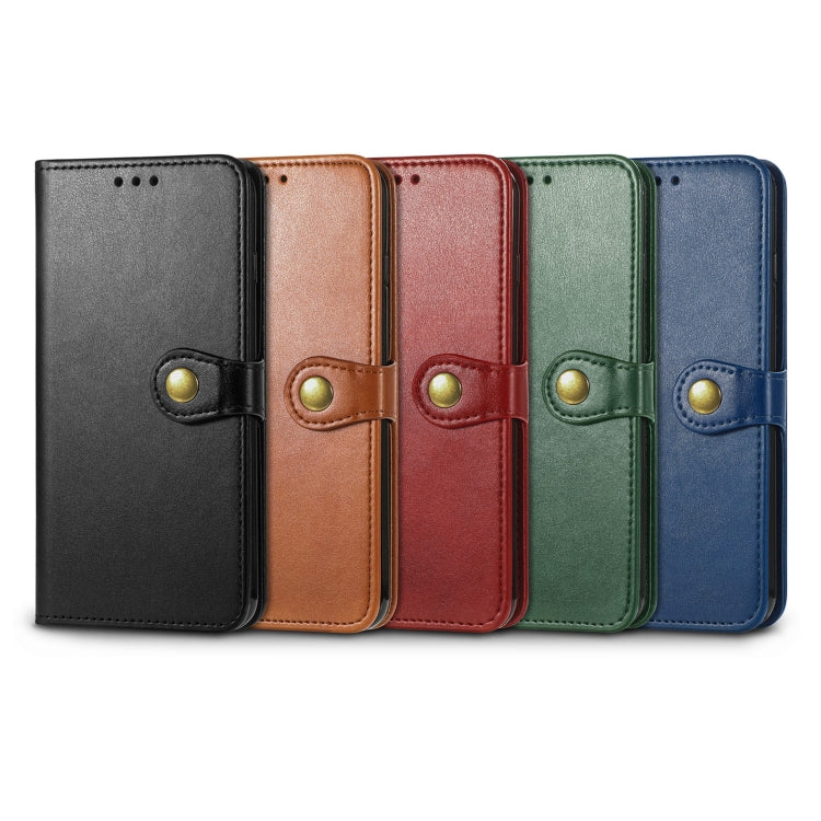 Retro Solid Color Buckle Leather Phone Case, For OPPO Realme GT2 Pro, For vivo Y55 5G