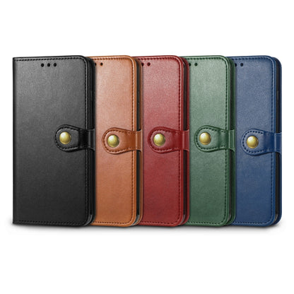 Retro Solid Color Buckle Leather Phone Case, For OPPO Realme GT2 Pro, For vivo Y55 5G
