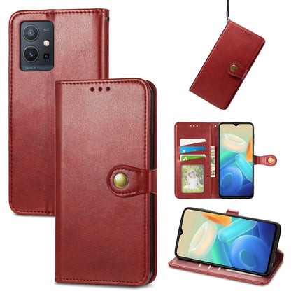 Retro Solid Color Buckle Leather Phone Case, For OPPO Realme GT2 Pro, For vivo Y55 5G
