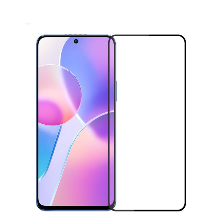 Tempered glass screen protector film for a smartphone, full-screen 9H