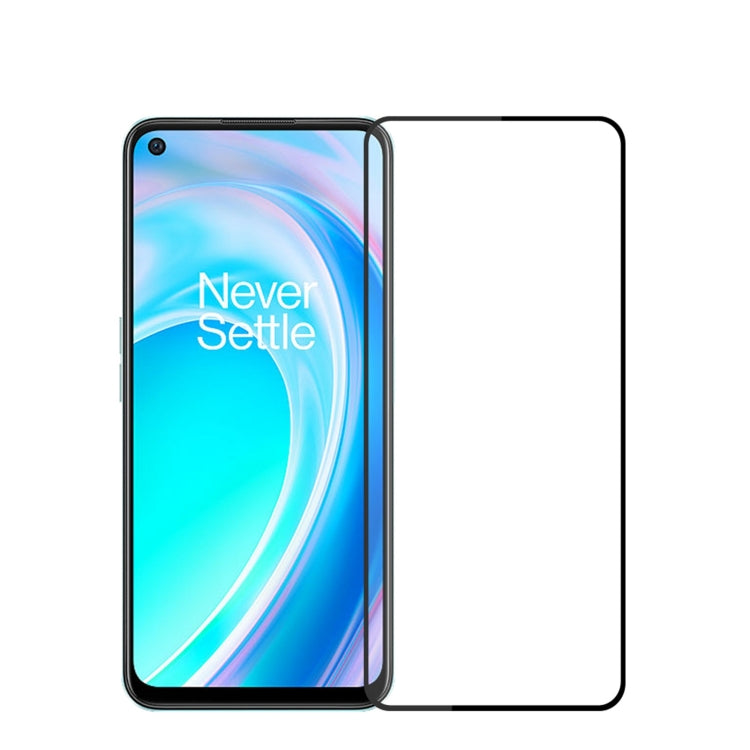 Tempered glass screen protector film for smartphone, full front panel coverage.