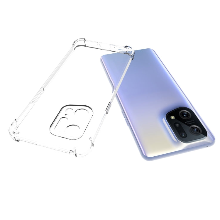 Transparent shockproof phone case with airbag corners and camera cutout