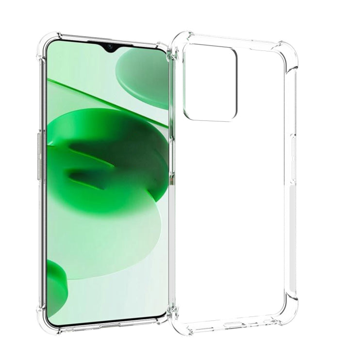 Transparent TPU phone case for shock protection, raised corners and anti-slip grip