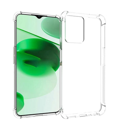 Transparent TPU phone case for shock protection, raised corners and anti-slip grip
