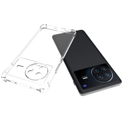 Transparent TPU phone case with airbag corner reinforcement and raised camera bezel