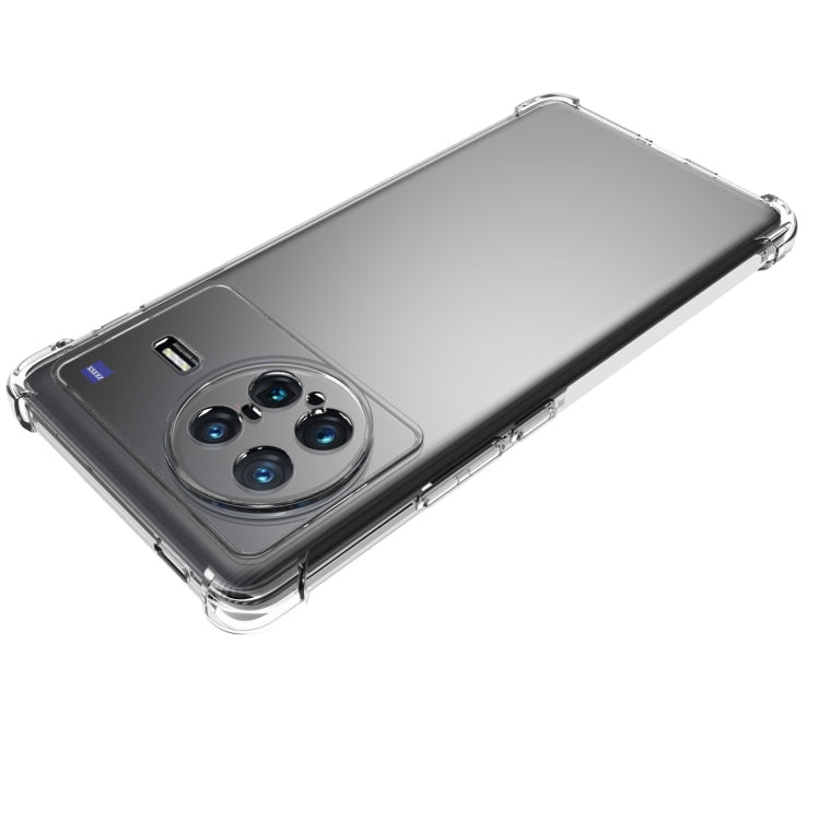 Clear TPU phone case with camera cutout and anti-slip grip edges