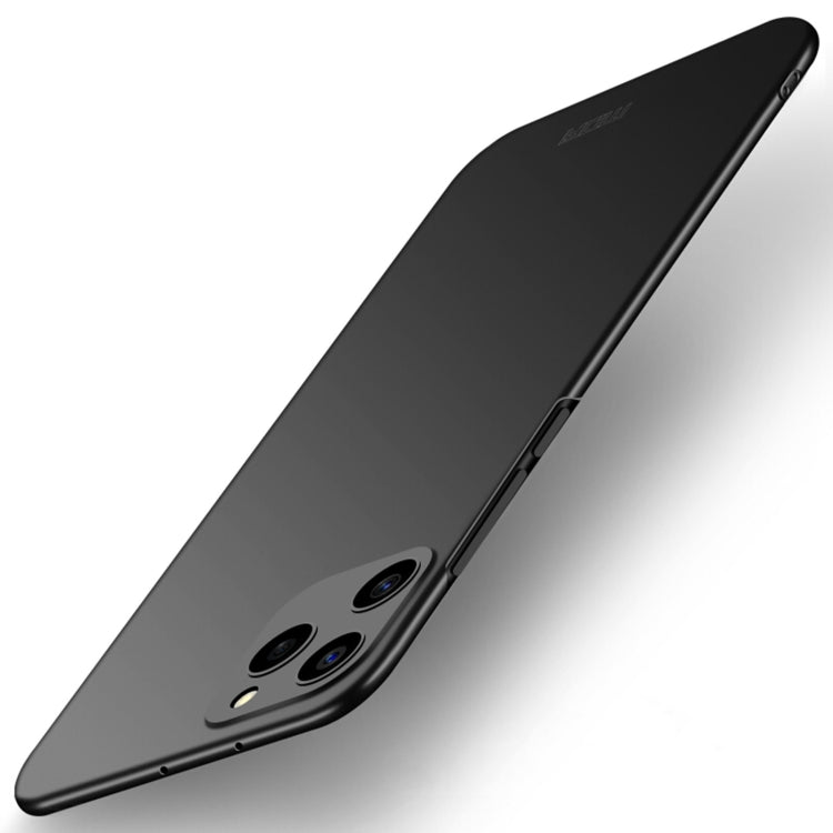 Black frosted hard phone case, slim profile with camera cutout at the top