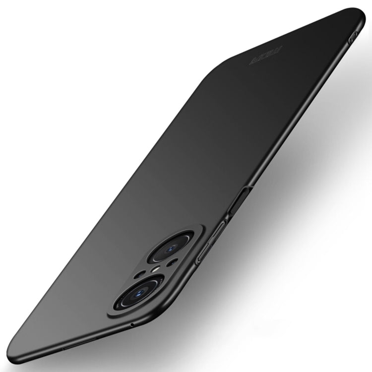 MOFI frosted ultra-thin hard phone case, black with camera cutouts and side button openings