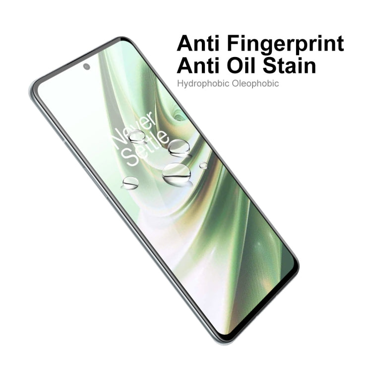 Anti-fingerprint tempered glass screen protector for OnePlus 10R, clear
