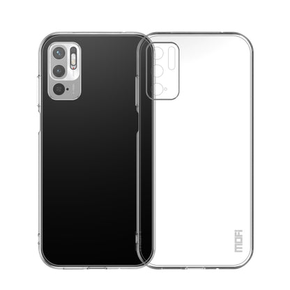 Clear TPU phone case with camera cutouts and transparent screen opening guard.