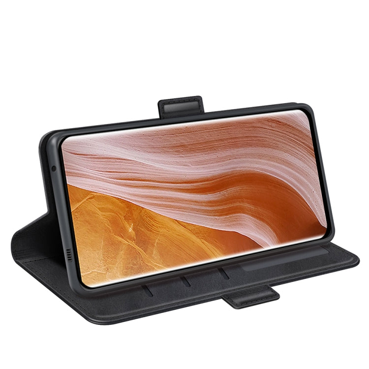 Black leather flip phone case with stand mode and protective cover for ZTE Axon 40 Ultra