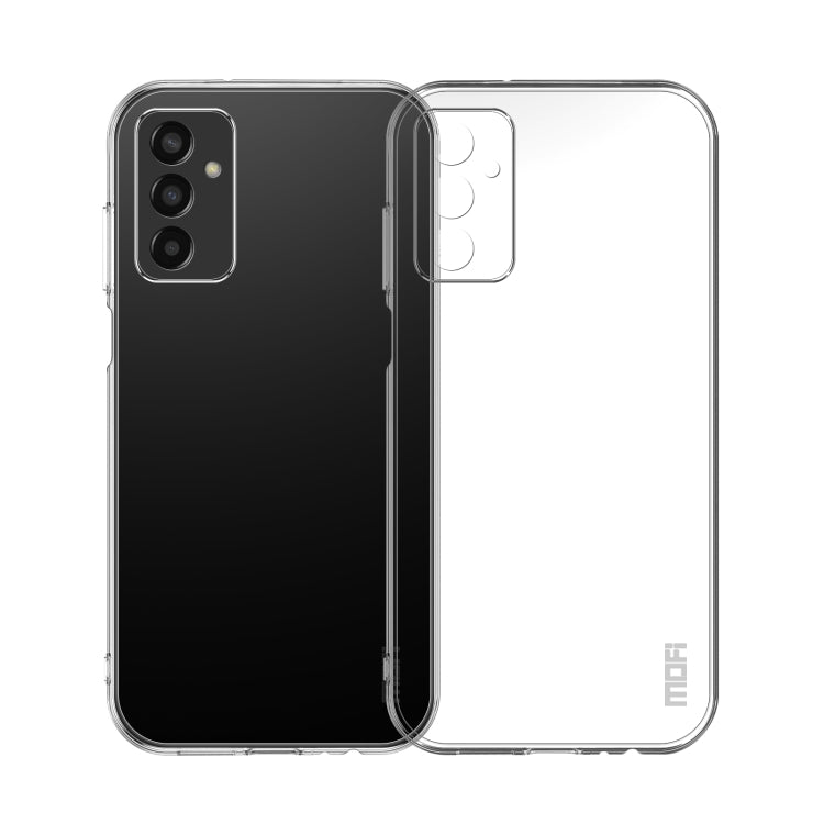 Ultra-thin clear TPU phone case with dual camera cutouts and raised edges