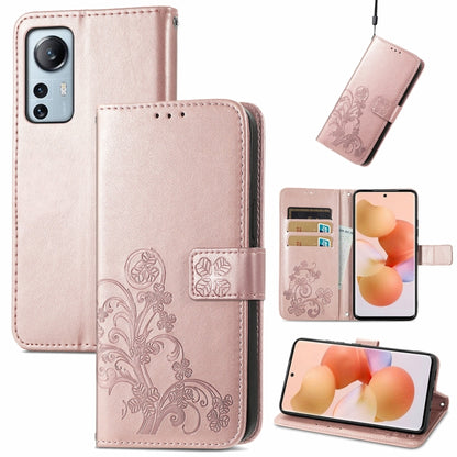 Four-leaf Clasp Embossed Buckle Flip Leather Phone Case, For Xiaomi Redmi Note 11T 5G, For Xiaomi 12 Lite