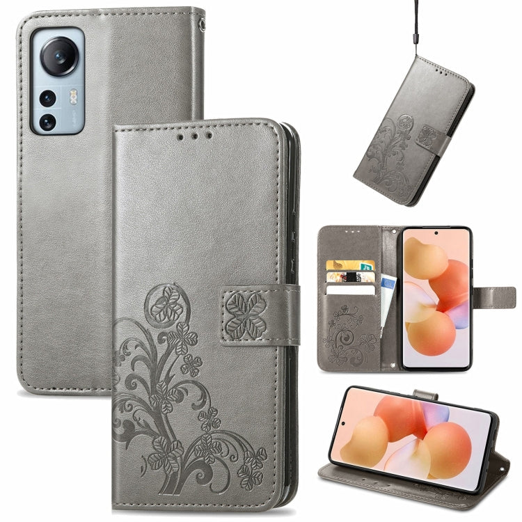 Four-leaf Clasp Embossed Buckle Flip Leather Phone Case, For Xiaomi Redmi Note 11T 5G, For Xiaomi 12 Lite