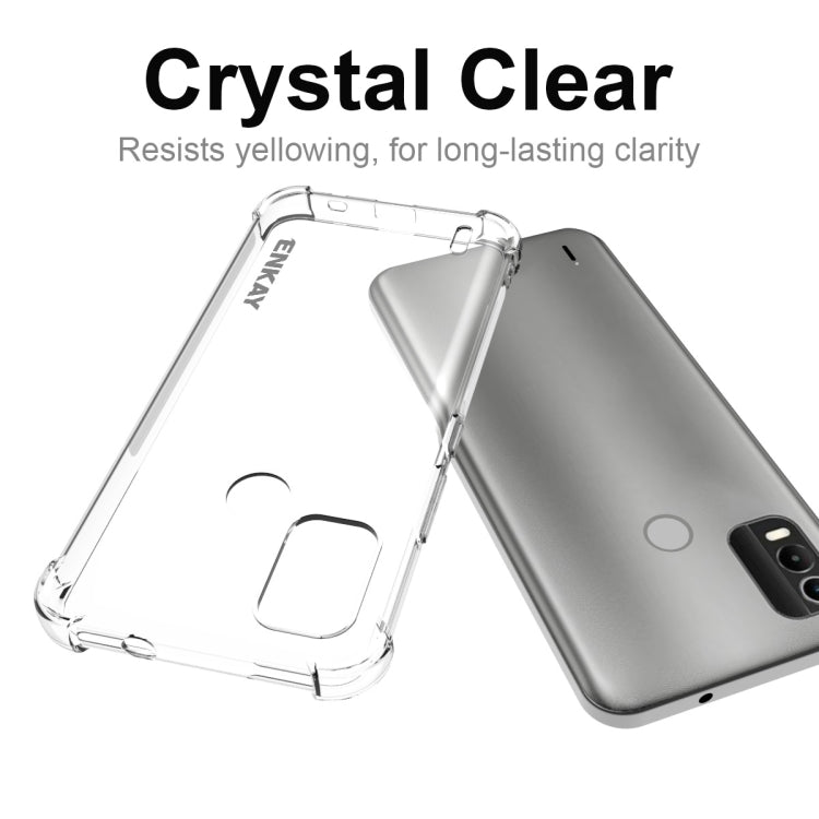 Crystal clear TPU phone case with ENKAY branding, for Nokia C21 Plus