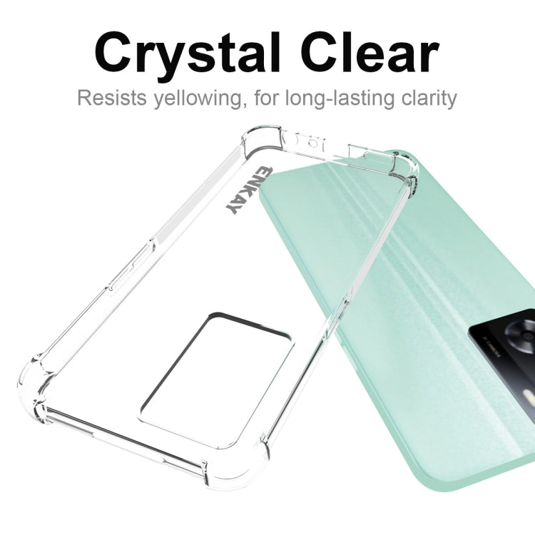 Crystal-clear transparent TPU phone case with cutouts and slim protective frame