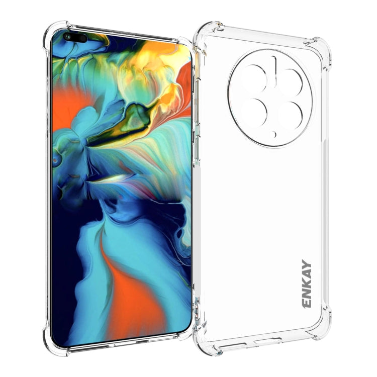 Transparent TPU shockproof phone case with raised edges and clear cutouts