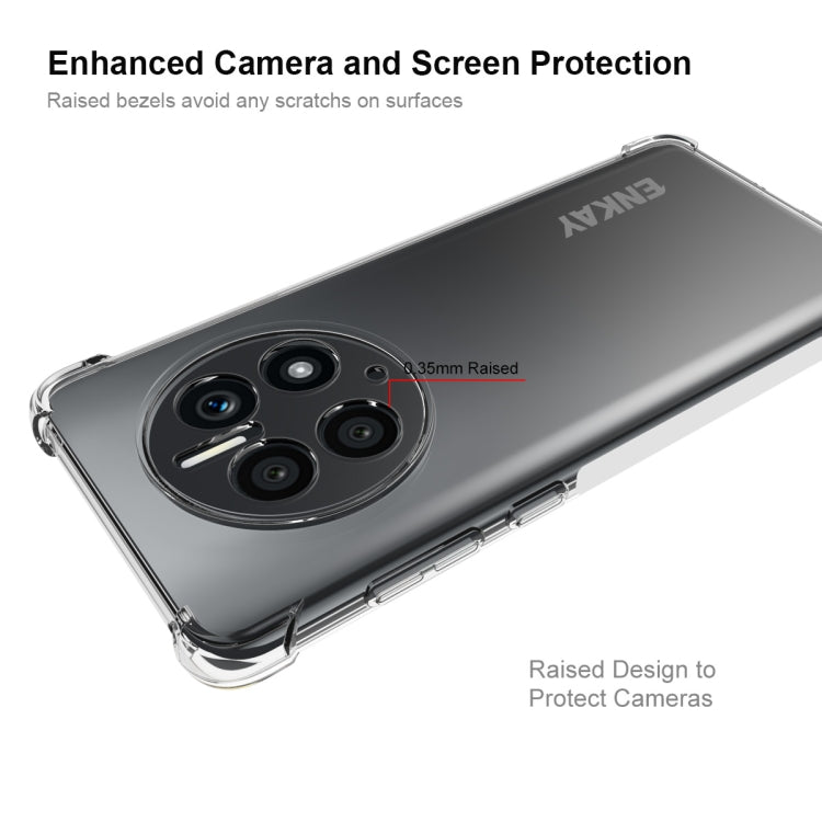 Transparent TPU phone case with raised camera rim and screen protection edge