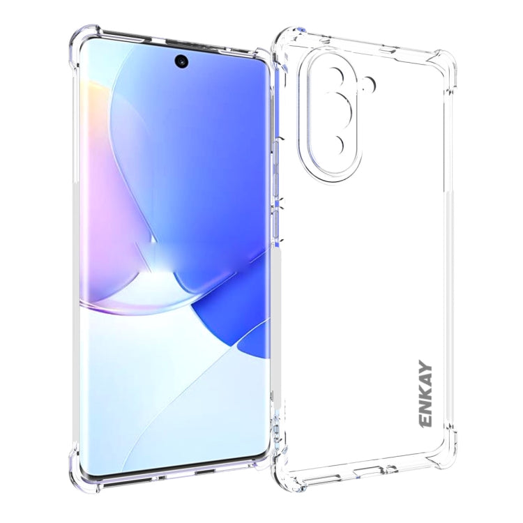 Transparent TPU shockproof phone case with protective clear back and side bumpers
