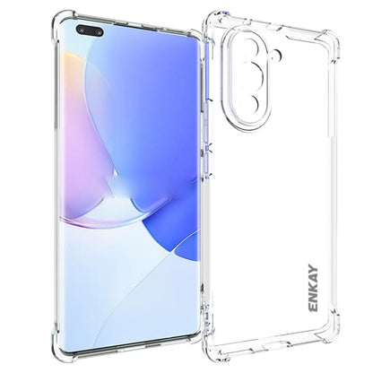 Transparent TPU phone case with slim profile, raised lip, and camera openings