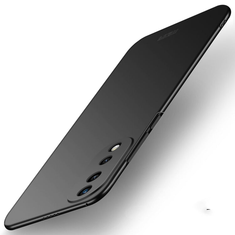 Black frosted hard phone case with camera cutouts on angled back view