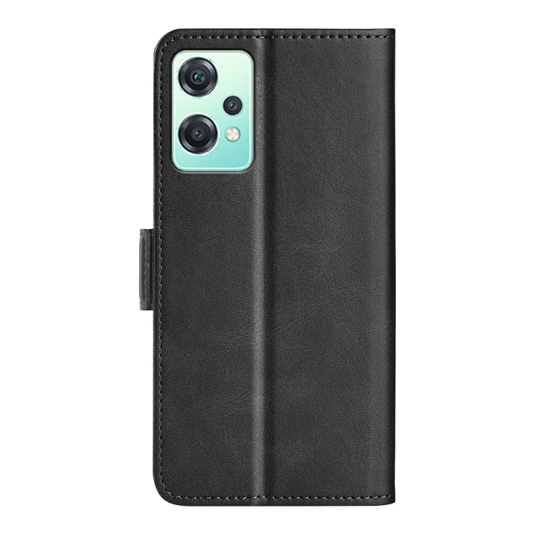 Black horizontal flip leather phone case with camera cutout and magnetic side latch