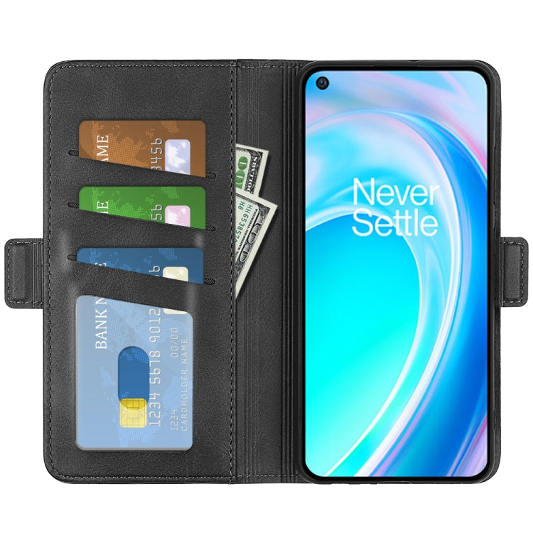 Black flip leather phone case with card slots and magnetic closure for phone screen