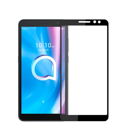 Tempered glass screen protector film covering smartphone front screen, clear fit
