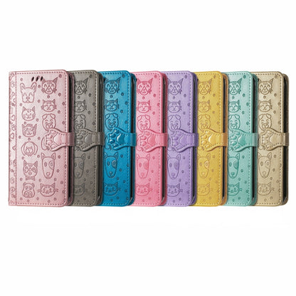 Cute Cat and Dog Embossed Leather Phone Case, For Xiaomi Redmi K50 Gaming, For Xiaomi 12 Lite