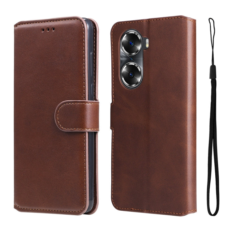 For Honor 60 JUNSUNMAY Calf Texture Leather Phone Case, For Honor 60