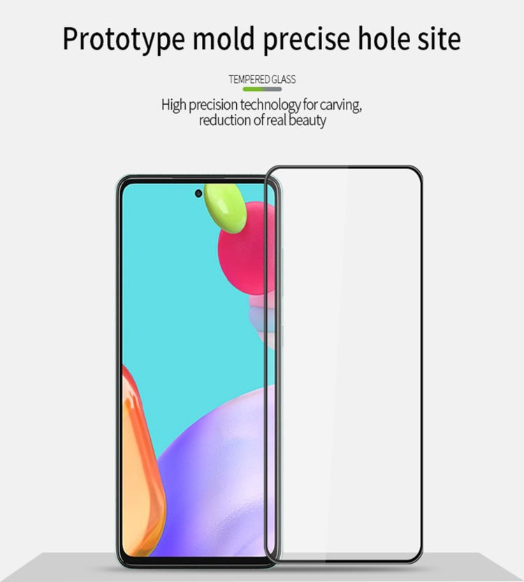 Tempered glass screen protector film with precise cutouts, clear full coverage